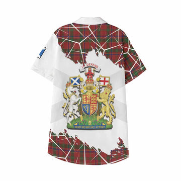 Munro (Monroe) Tartan Kid Hawaiian Shirt with Family Crest and Lion Rampant Grunge Style