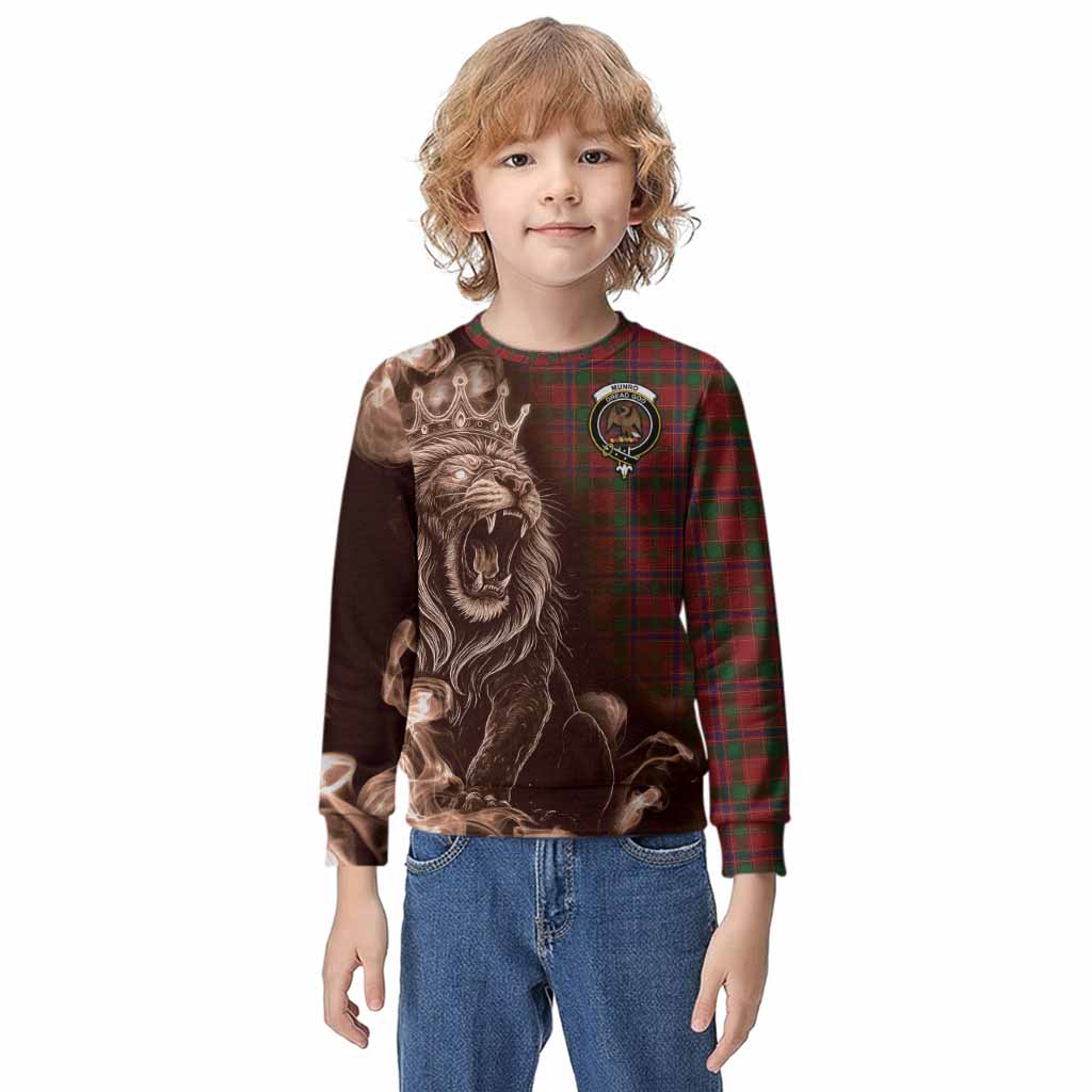 Munro (Monroe) Tartan Kid Knitted Sweatshirt Roaring Lion Heritage