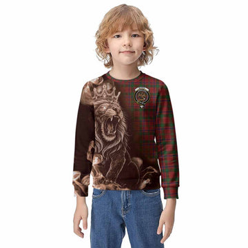 Munro (Monroe) Tartan Kid Knitted Sweatshirt Roaring Lion Heritage