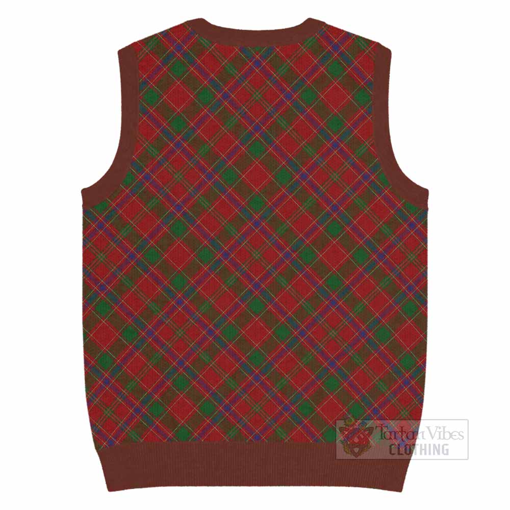Munro (Monroe) Tartan  Knitted V-Neck Vest Cross Style