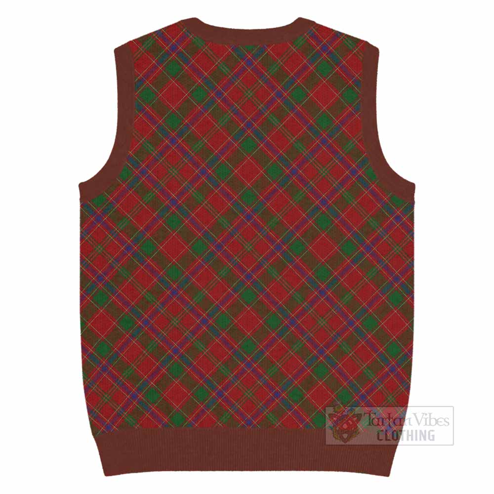 Munro (Monroe) Tartan Knitted V-Neck Vest with Family Crest Cross Style