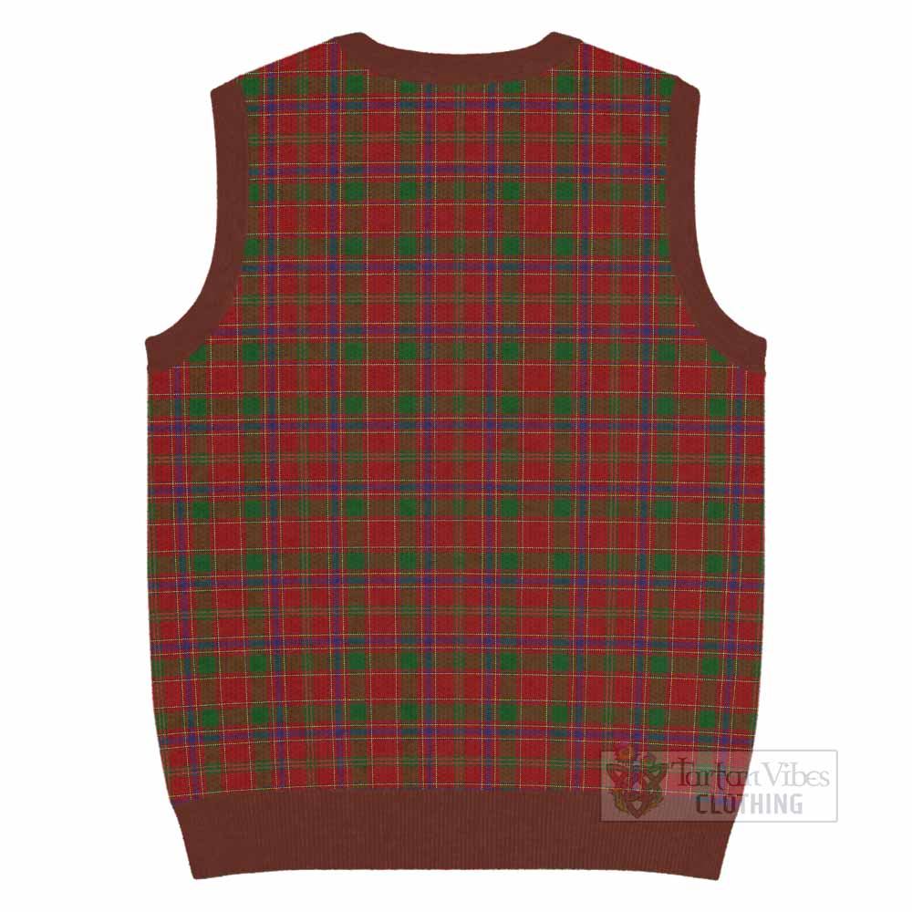 Munro (Monroe) Tartan Knitted V-Neck Vest with Family Crest - Tartan Vibes Clothing
