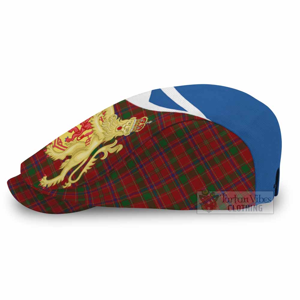 Munro (Monroe) Tartan Lion Rampant Flat Cap, Jeff Cap Classic Scottish Style