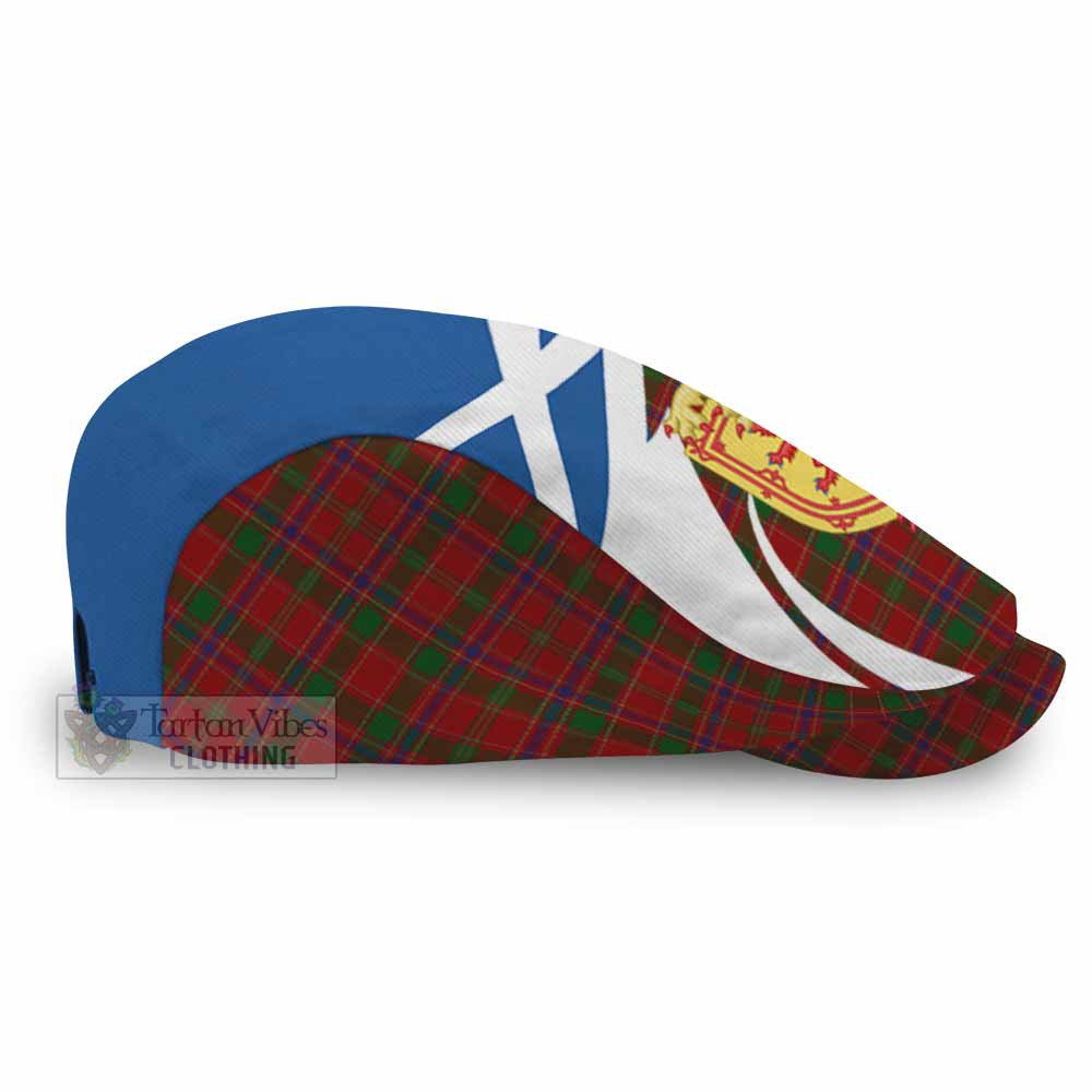 Munro (Monroe) Tartan Lion Rampant Flat Cap, Jeff Cap Classic Scottish Style
