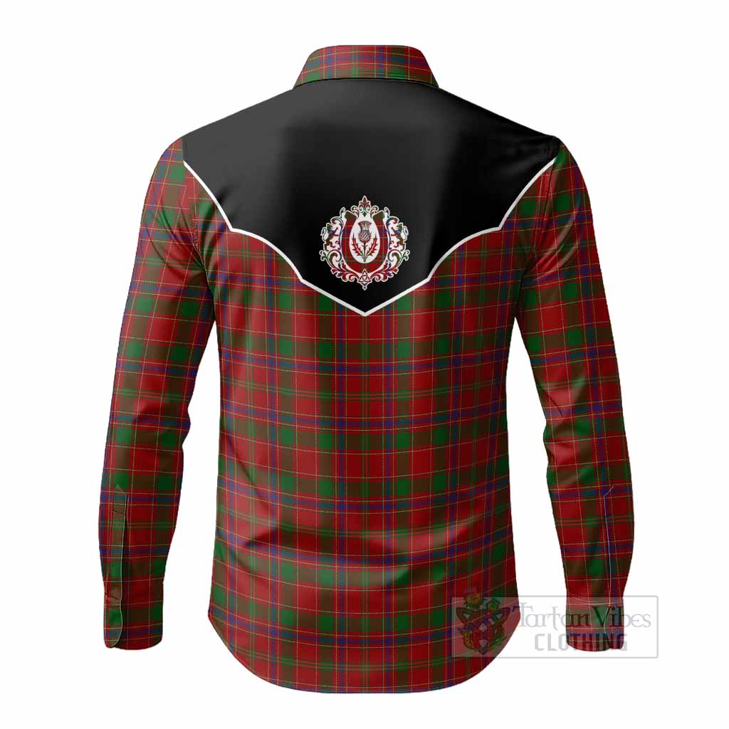 Munro (Monroe) Tartan Long Sleeve Button Shirts Horseshoe Ornament - Tartan Vibes Clothing