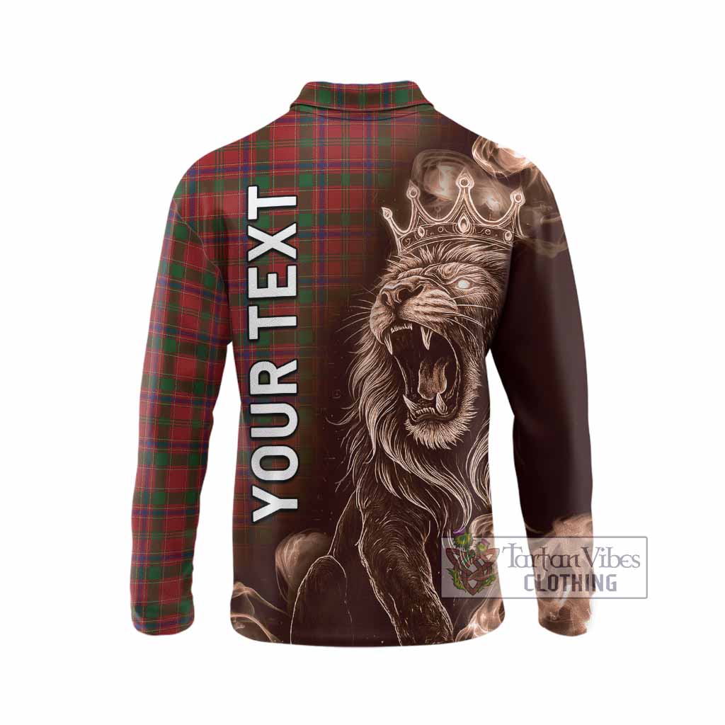 Munro (Monroe) Tartan Long Sleeve Polo Shirt Roaring Lion Heritage