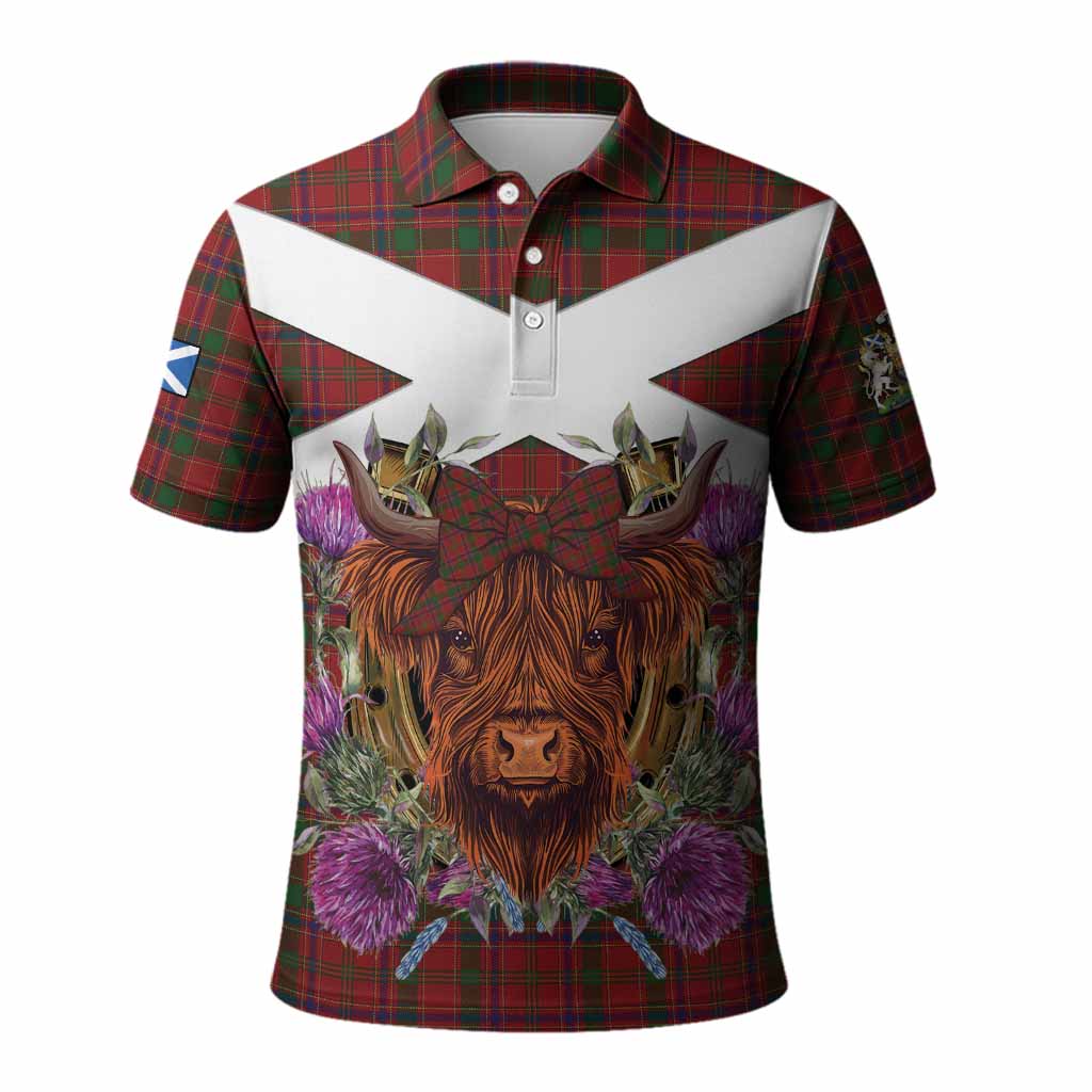 Munro (Monroe) Tartan Polo Shirt Scottish Thistle Heilan Coo