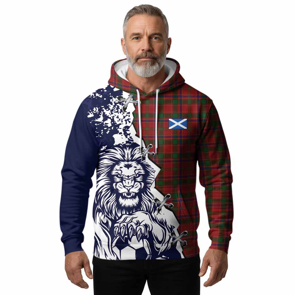 Munro (Monroe) Tartan Scottish Hoodie Angry Lion With Soccer Ball Style
