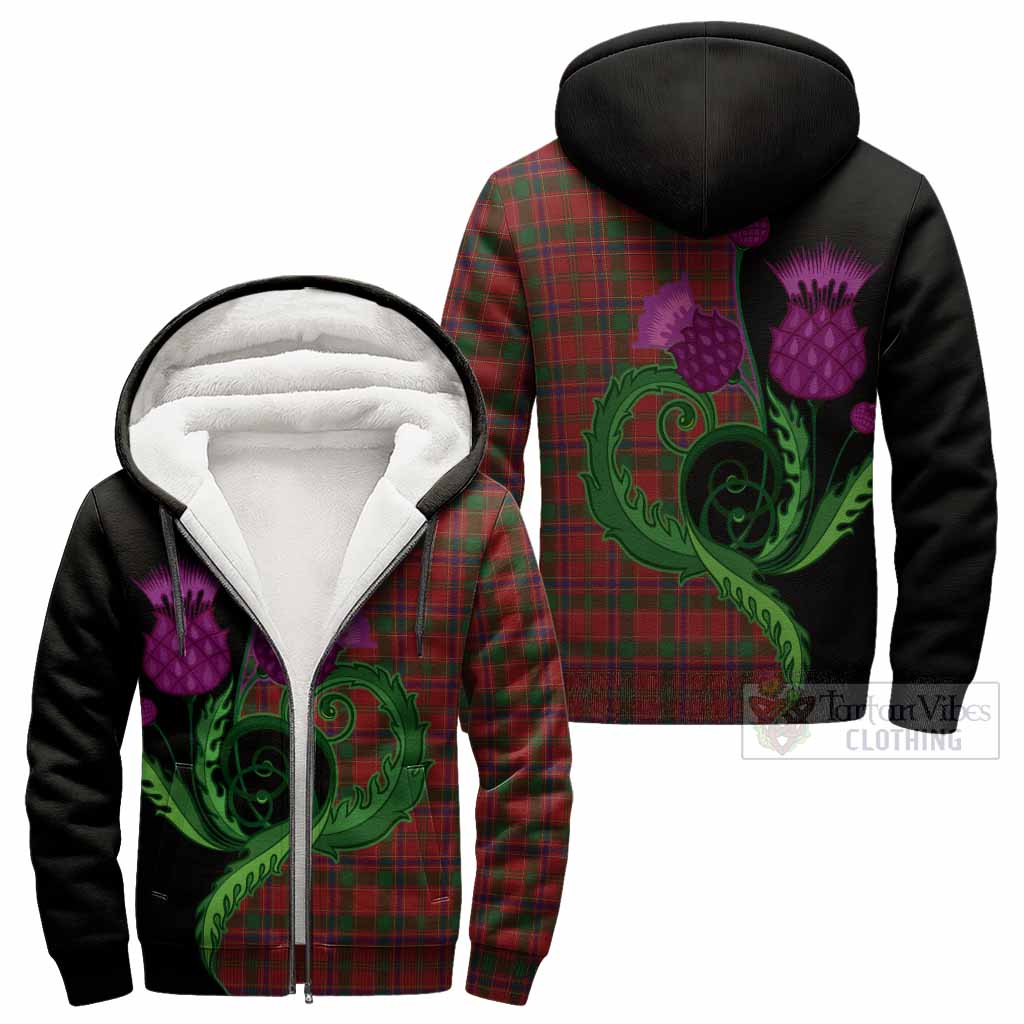 Munro (Monroe) Tartan Sherpa Hoodie Traditional Scottish Thistle