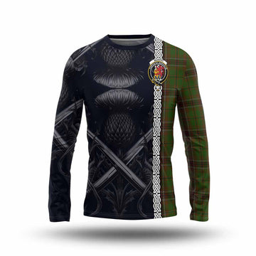 Murphy Tartan Long Sleeve T-Shirt with Family Crest Cross Sword Thistle Celtic Vibes Unisex - Tartan Vibes Clothing