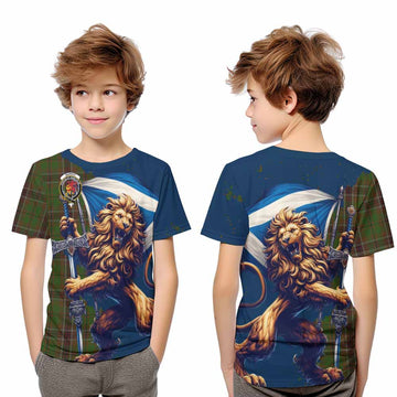 Murphy Tartan Family Crest Kid T-Shirt with Scottish Majestic Lion Youth XL Size14 - Tartan Vibes Clothing