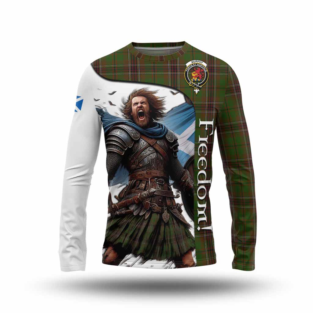 Tartan Vibes Clothing Murphy Crest Tartan Long Sleeve T-Shirt Inspired by the Freedom of Scottish Warrior