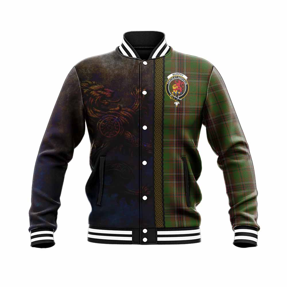 Murphy Tartan Family Crest Baseball Jacket Alba Gu Brath Be Brave Lion Ancient Style Unisex - Tartan Vibes Clothing