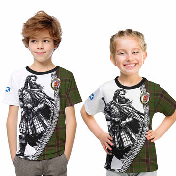 Murphy Tartan Clan Crest Kid T-Shirt with Highlander Warrior Celtic Style Youth XL Size14 - Tartan Vibes Clothing