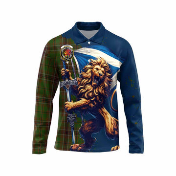 Murphy Tartan Family Crest Long Sleeve Polo Shirt with Scottish Majestic Lion Unisex - Tartan Vibes Clothing