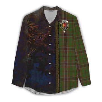 Murphy Tartan Family Crest Women's Casual Shirt Alba Gu Brath Be Brave Lion Ancient Style Female - Tartan Vibes Clothing