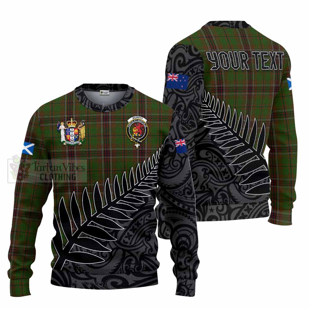 Murphy Crest Tartan Knitted Sweater with New Zealand Silver Fern Half Style Unisex - Tartan Vibes Clothing