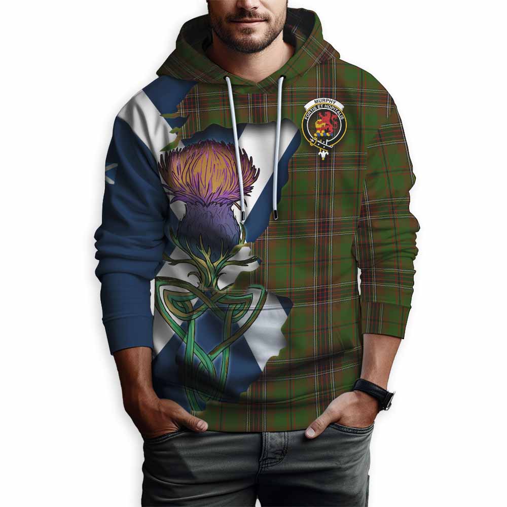 Murphy Tartan Family Crest Hoodie Scottish Thistle Celtic Inspired Pullover Hoodie - Tartan Vibes Clothing
