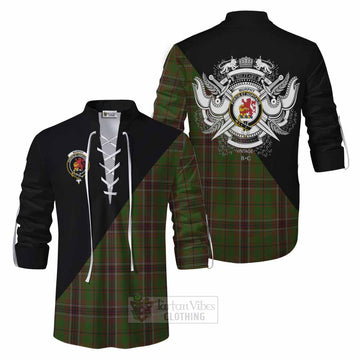 Murphy Tartan Ghillie Kilt Shirt with Family Crest and Military Logo Style Men - Tartan Vibes Clothing