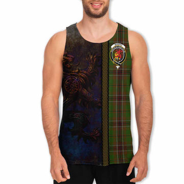Tartan Vibes Clothing Murphy Tartan Family Crest Men's Tank Top Alba Gu Brath Be Brave Lion Ancient Style