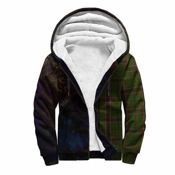 Tartan Vibes Clothing Murphy Tartan Family Crest Sherpa Hoodie Alba Gu Brath Be Brave Lion Ancient Style