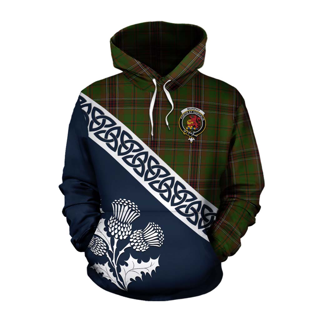 Murphy Tartan Cotton Hoodie Featuring Thistle and Scotland Map Pullover Hoodie XS - Tartan Vibes Clothing