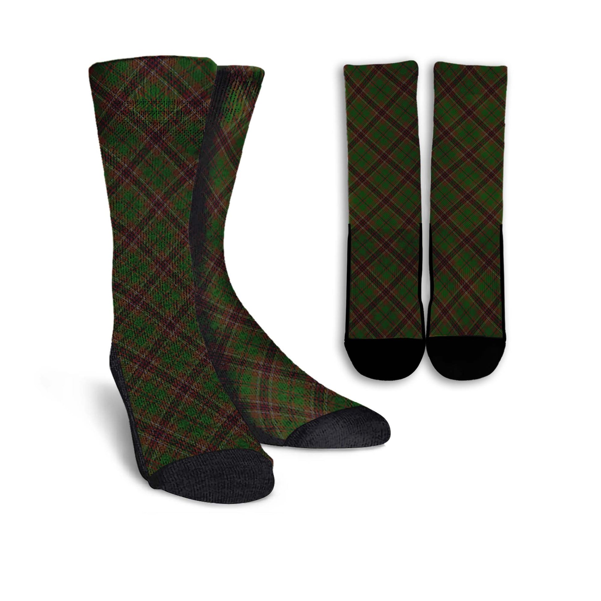 Murphy Tartan Crew Socks Cross Style Crew Socks - Tartan Vibes Clothing