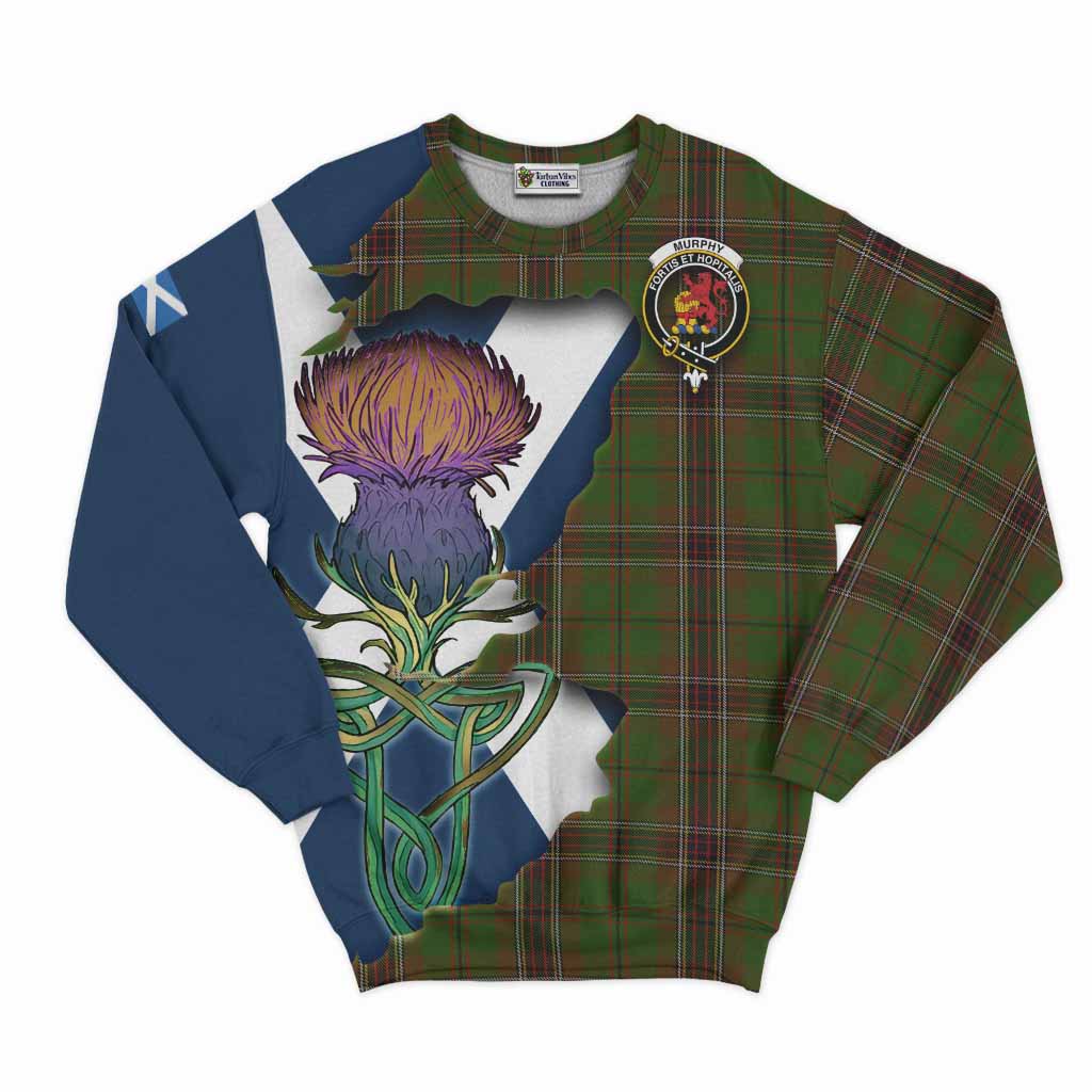Murphy Tartan Family Crest Sweatshirt Scottish Thistle Celtic Inspired Unisex - Tartan Vibes Clothing