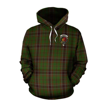 Murphy Tartan Cotton Hoodie with Family Crest and Bearded Skull Holding Bottles of Whiskey Pullover Hoodie XS - Tartan Vibes Clothing