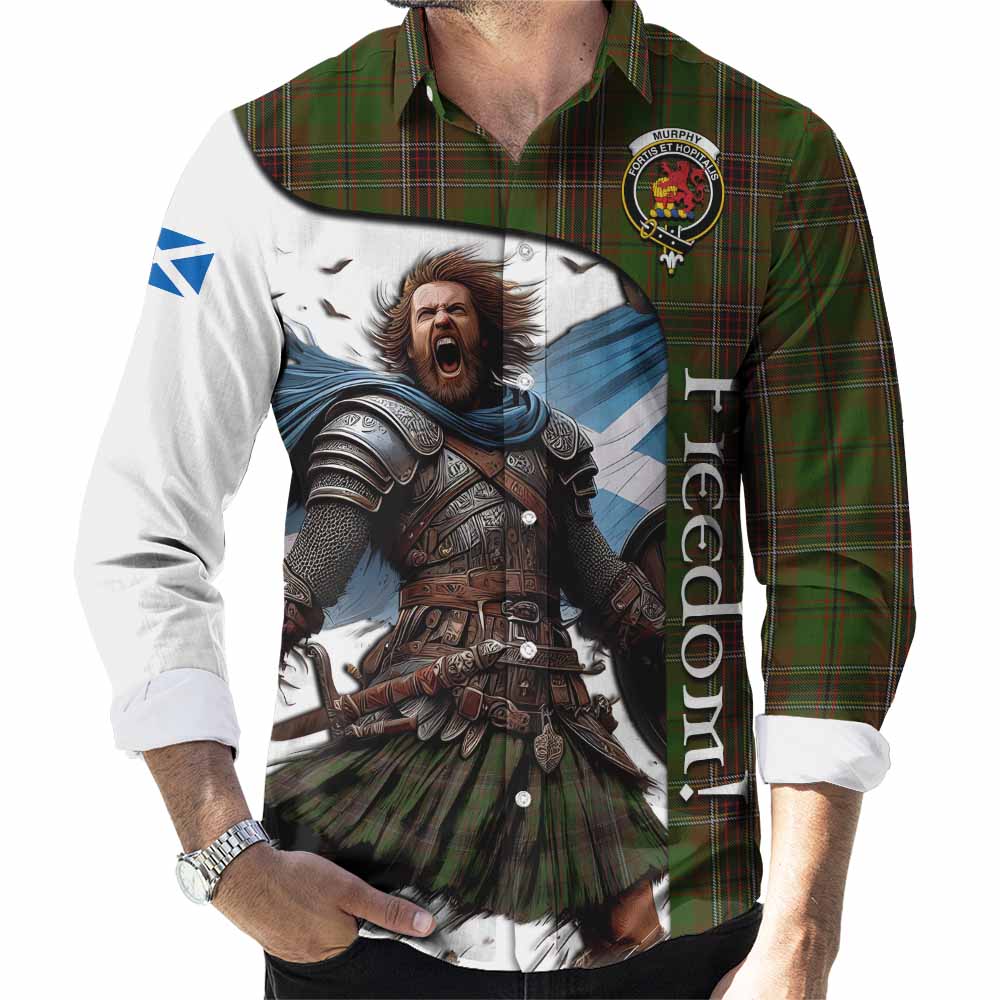 Murphy Crest Tartan Long Sleeve Button Shirt Inspired by the Freedom of Scottish Warrior Men's Shirt S - Tartan Vibes Clothing
