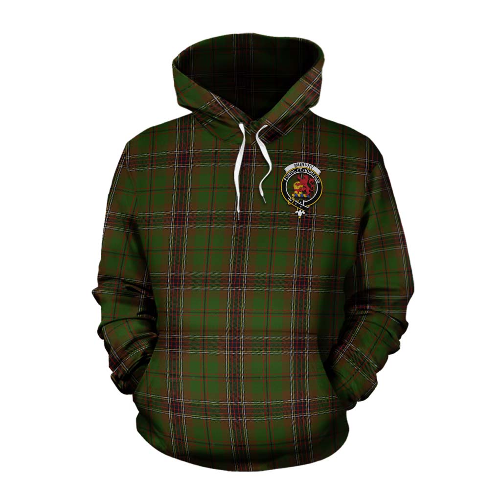 Murphy Tartan Cotton Hoodie with Family Crest Celtic Skull Style Pullover Hoodie XS - Tartan Vibes Clothing