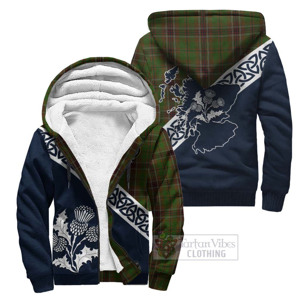 Murphy Tartan Sherpa Hoodie Featuring Thistle and Scotland Map Unisex - Tartan Vibes Clothing
