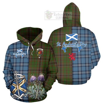 Murphy Tartan Hoodie Happy St. Andrew's Day Half Tartan Style Zip Hoodie - Tartan Vibes Clothing