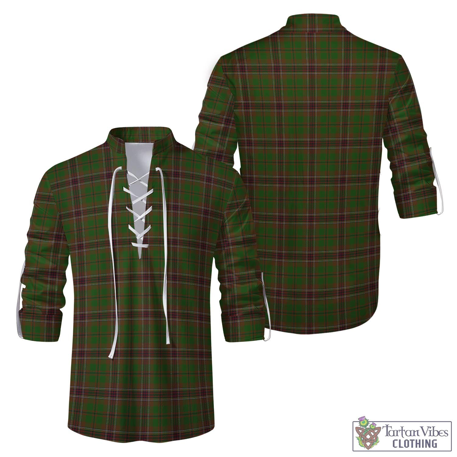 Tartan Vibes Clothing Murphy Tartan Men's Scottish Traditional Jacobite Ghillie Kilt Shirt