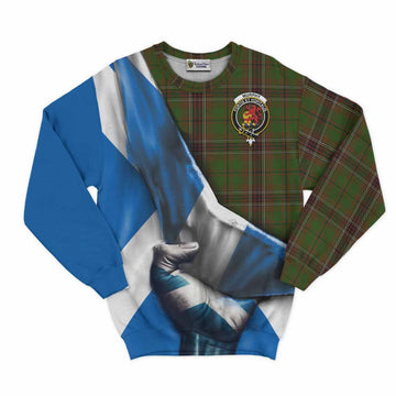 Murphy Tartan Sweatshirt with Family Crest Scotland Patriotic Style Unisex - Tartan Vibes Clothing