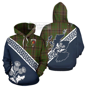 Murphy Tartan Hoodie Featuring Thistle and Scotland Map Zip Hoodie - Tartan Vibes Clothing