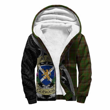 Tartan Vibes Clothing Murphy Tartan Family Crest Sherpa Hoodie Lion Rampant Royal Thistle Shield Celtic Inspired