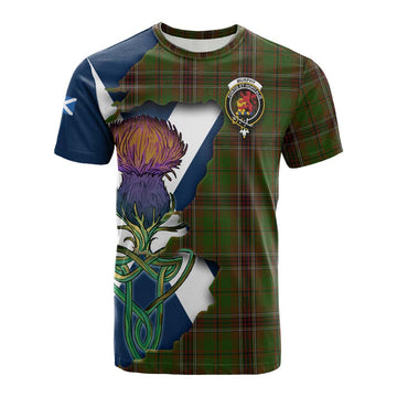 Tartan Vibes Clothing Murphy Tartan Family Crest Cotton T-shirt Scottish Thistle Celtic Inspired