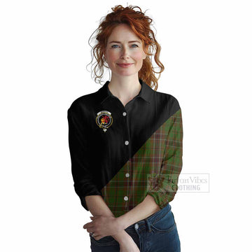 Murphy Tartan Women's Casual Shirt with Family Crest and Military Logo Style Female - Tartan Vibes Clothing