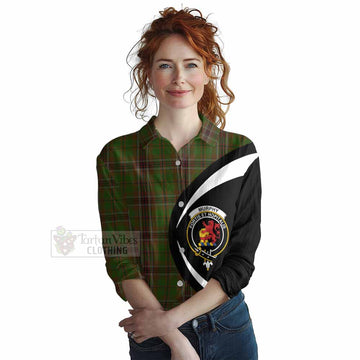 Murphy Tartan Women's Casual Shirt with Family Crest Circle Style Female - Tartan Vibes Clothing