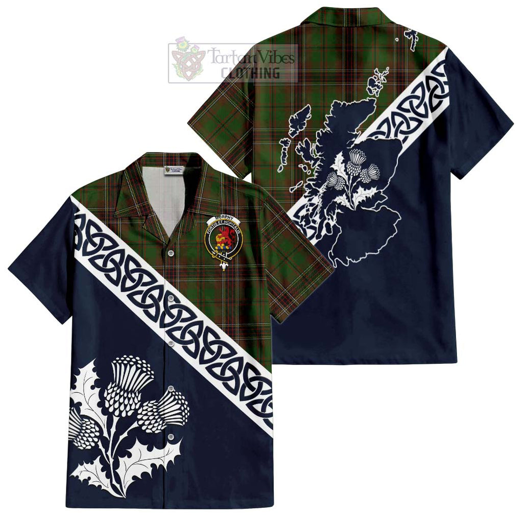Murphy Tartan Hawaiian Shirt Featuring Thistle and Scotland Map Kid - Tartan Vibes Clothing