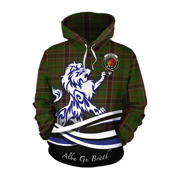 Murphy Tartan Cotton Hoodie with Alba Gu Brath Regal Lion Emblem Pullover Hoodie XS - Tartan Vibes Clothing