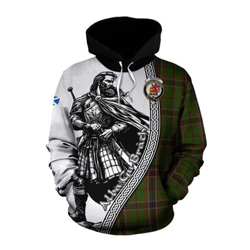 Murphy Tartan Clan Crest Cotton Hoodie with Highlander Warrior Celtic Style Pullover Hoodie XS - Tartan Vibes Clothing