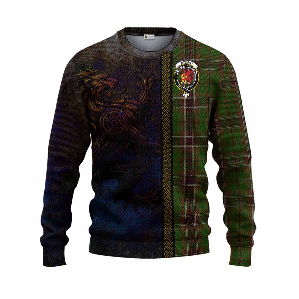 Murphy Tartan Family Crest Knitted Sweater Alba Gu Brath Be Brave Lion Ancient Style Unisex - Tartan Vibes Clothing