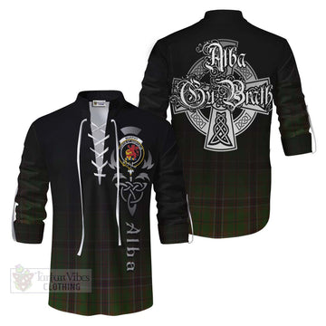 Murphy Tartan Ghillie Kilt Shirt Featuring Alba Gu Brath Family Crest Celtic Inspired Men - Tartan Vibes Clothing