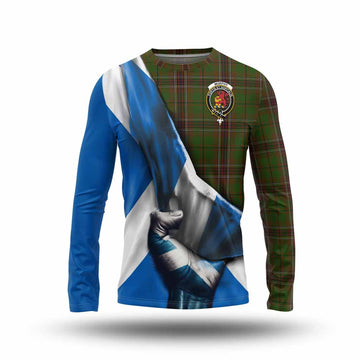 Murphy Tartan Long Sleeve T-Shirt with Family Crest Scotland Patriotic Style Unisex - Tartan Vibes Clothing