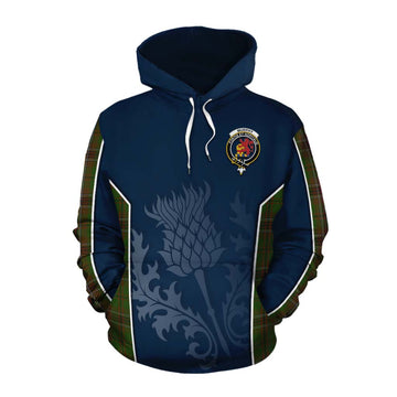 Tartan Vibes Clothing Murphy Tartan Cotton Hoodie with Family Crest and Scottish Thistle Vibes Sport Style