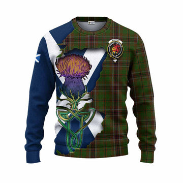 Tartan Vibes Clothing Murphy Tartan Family Crest Knitted Sweater Scottish Thistle Celtic Inspired