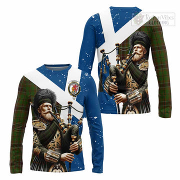 Murphy Tartan Long Sleeve T-Shirt with Family Crest Scottish Bagpiper Vibes Unisex - Tartan Vibes Clothing