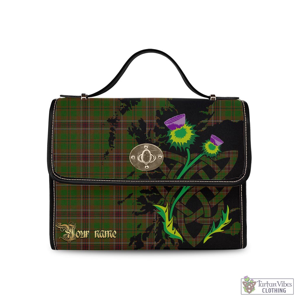 Tartan Vibes Clothing Murphy Tartan Waterproof Canvas Bag with Scotland Map and Thistle Celtic Accents